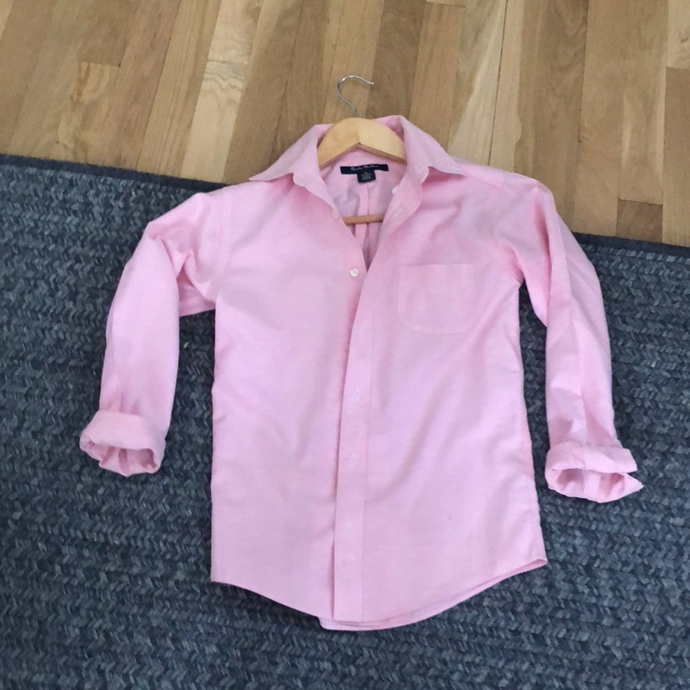 Pink Brooks Brothers Button Down boys 12